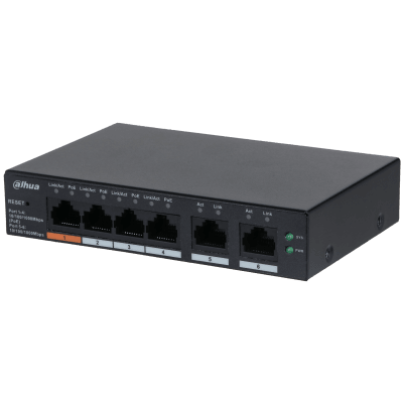 Switch Dahua 6 puertos PoE gestionado en la nube