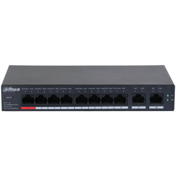 SWICHT DAHUA 8 PUERTOS DH-CS4010-8ET-110