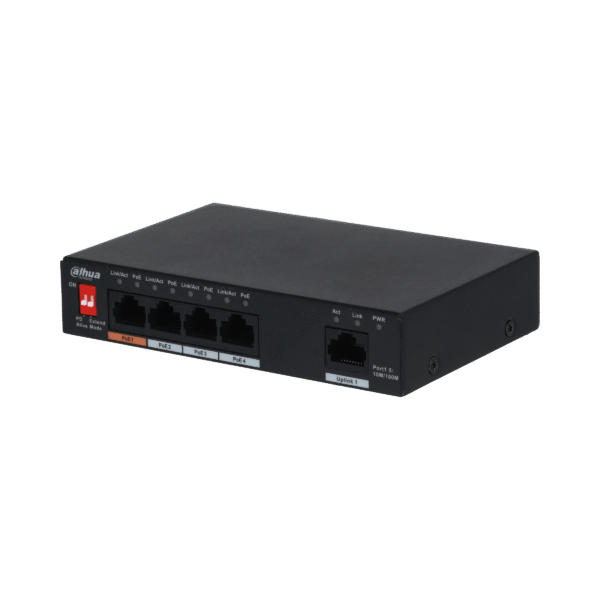 SWITCH POE P/DVR 4 SALIDAS MODELO DH-PFS3005-4ET-60