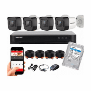 KIT CAMARA Y GRABADOR HIKVISION DS-J142I/7204HGHI-M1+4CAM