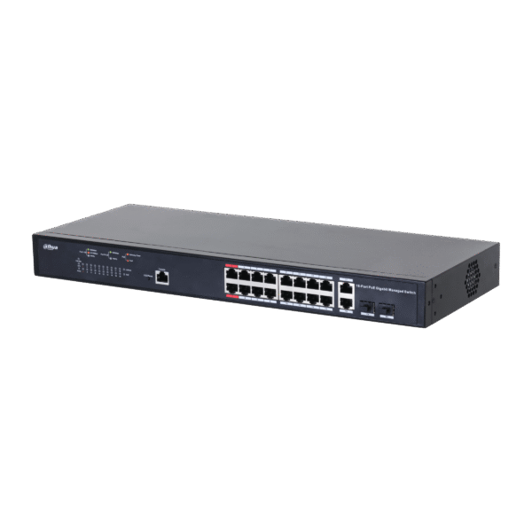 SWITCH ADMINISTRABLE 16 PUERTOS POE DH-PFS4218-16GT-130