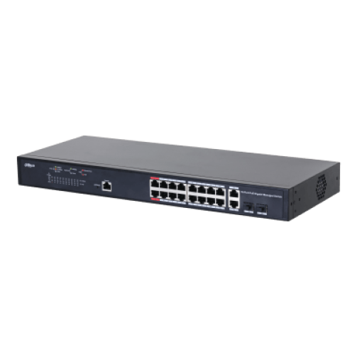 Switch PoE Dahua 16 puertos Gigabit administrado