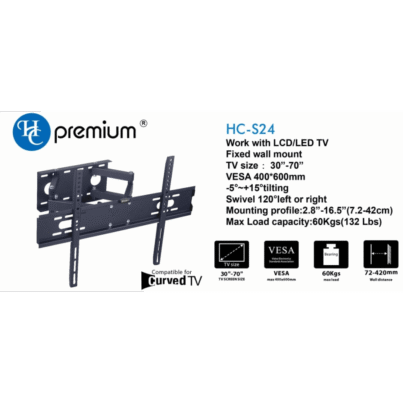 Soporte de pared Full Motion para TV HC-S24
