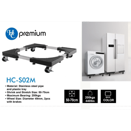 Soporte base extensible con ruedas para lavadora y refrigerador
