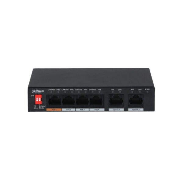 SWITCH POE 4 PUERTOS  DH-PFS3006-4ET-60-V