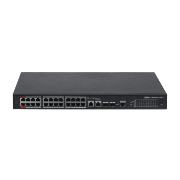 SWITCH POE P/DVR 24 PUERTOS MODELO DH-PFS4226-24ET-240