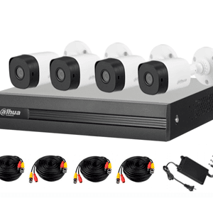 KIT DE 4 CAMARAS MODELO DH-KIT/XVR1B04-I-1T/4-B1A21N-0360B